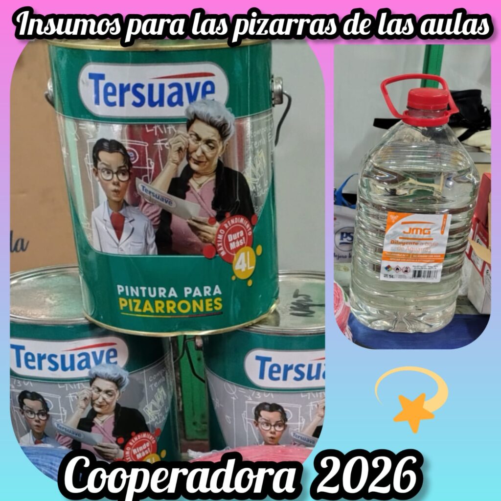 Insumos para las pizarras de las aulas
